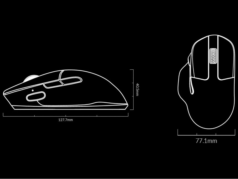 Keychron m7 ergonomic bluetooth 2.4g USB mouse black