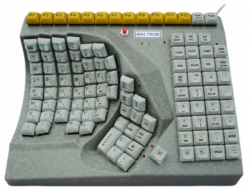 Maltron ergonomic single left handed keyboard large-1