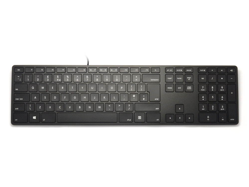 UK Matias Wired RGB Backlit Aluminum Keyboard for PC Black