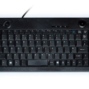 Mini Keyboard Black USB with Built in Trackball and Scroll Wheel