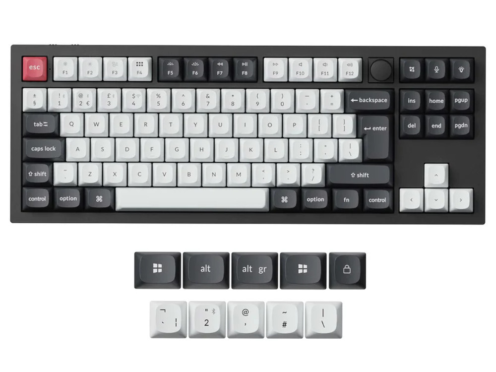 UK Keychron Q3 HE QMK 2.4G BT RGB Magnetic Aluminium Mac/PC Carbon Black Keyboard with Knob