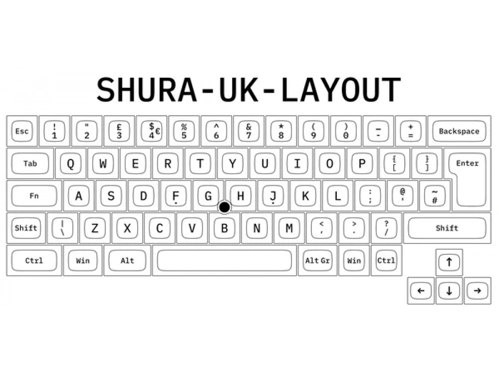 Shura 60 percent programmable trackpoint keyboard