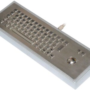 Stainless Steel IP65 IK07 Industrial Trackball Vandal Proof Keyboard from The Keyboard Company