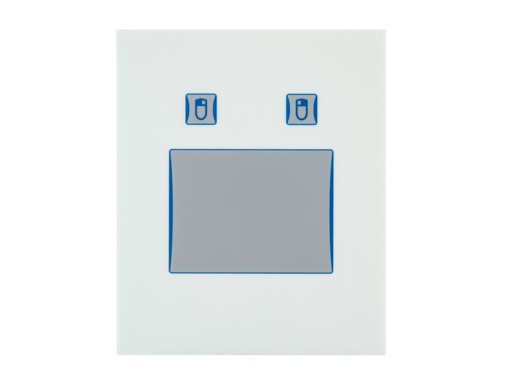 Touchpad front panel with threaded bolts