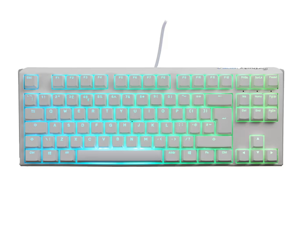 UK Ducky one 3 classic white RGB tenkeyless gaming keyboard
