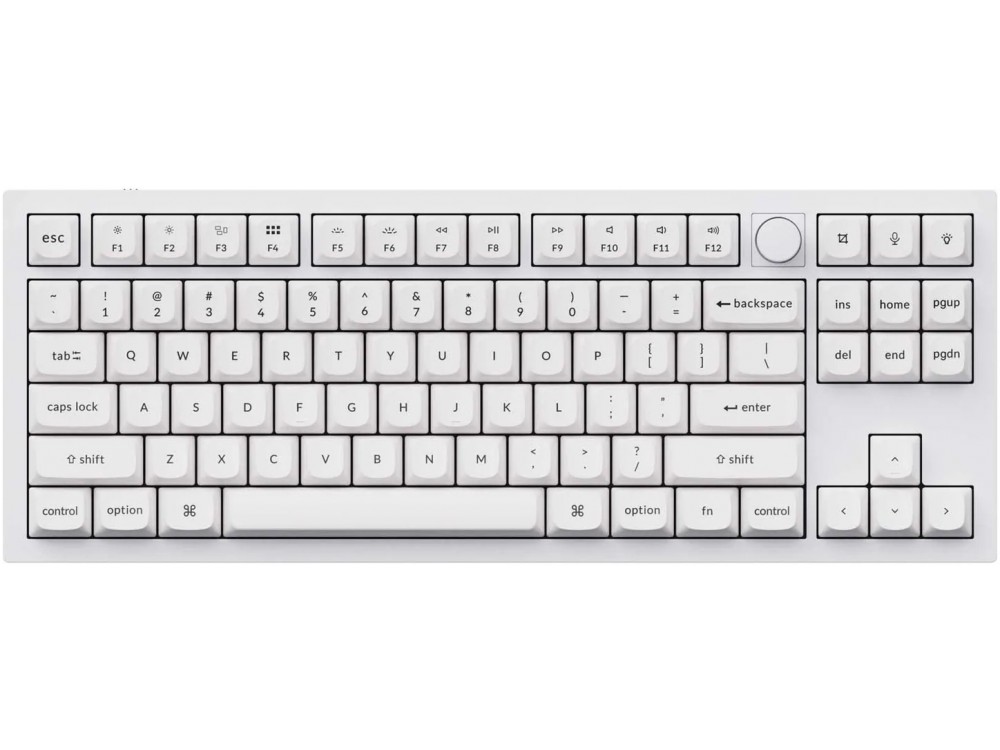 US q3 shell white RGB aluminium knob keyboard large-1