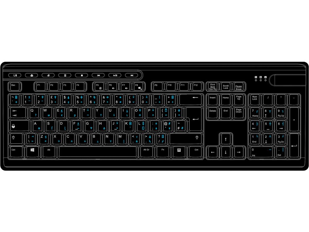 Apl keyboard black USB UK