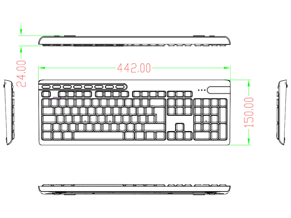 Arabic keyboard black USB