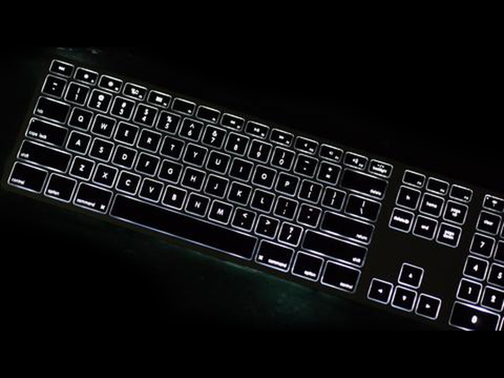 Backlit wireless aluminum keyboard space gray