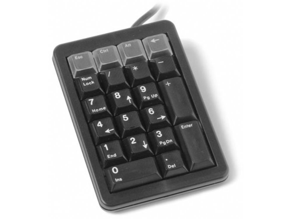 Programmable Keypad, Black PS/2 with Pass Thru Port