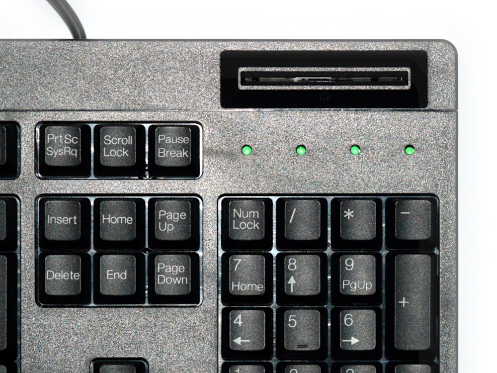 Black USB smart card keyboard UK