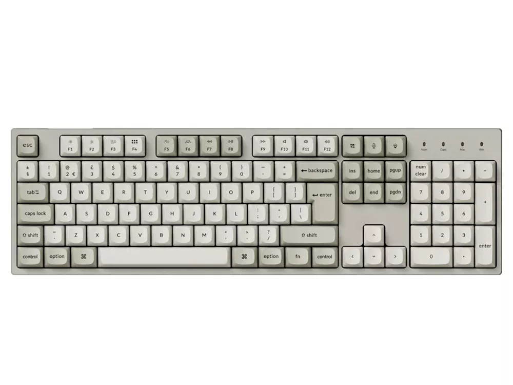 C2 pro 8k QMK full-size wired keyboard UK large-1