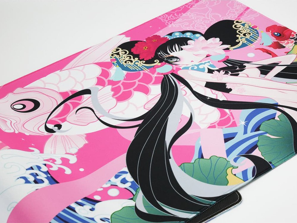 Camellia desk mat extra large
