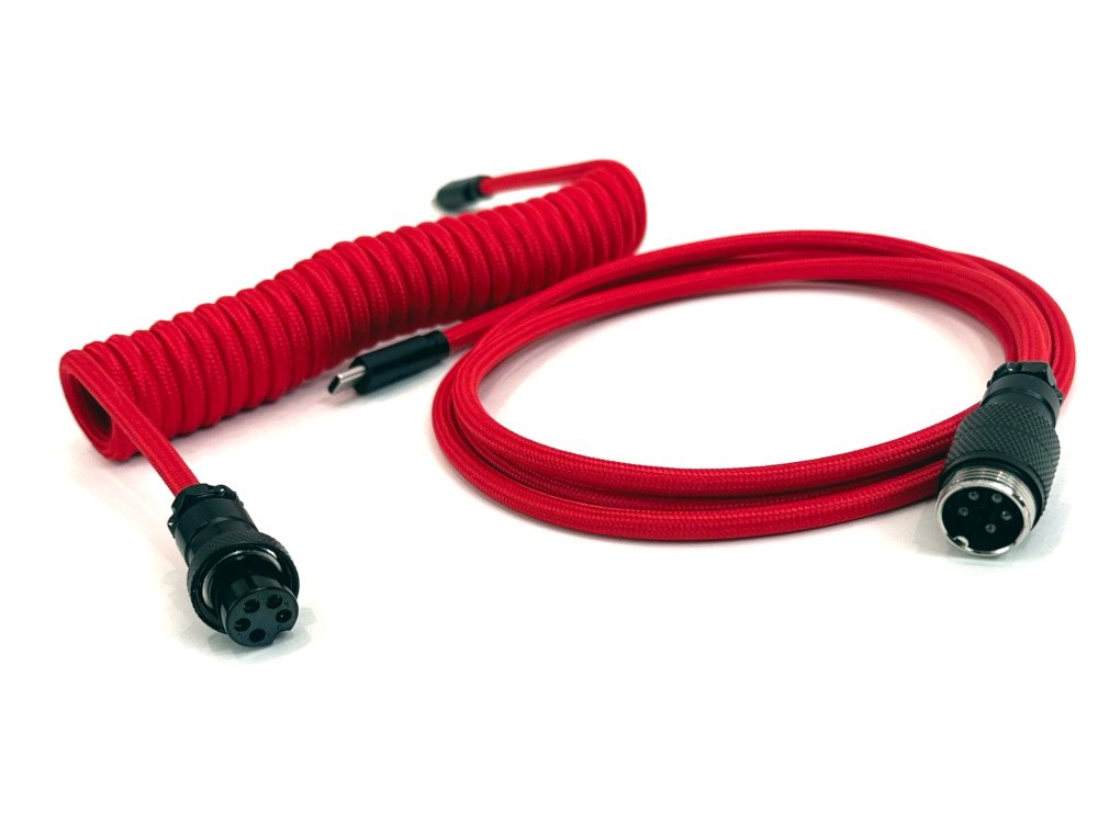 Das coiled aviator usb-c cable delta red