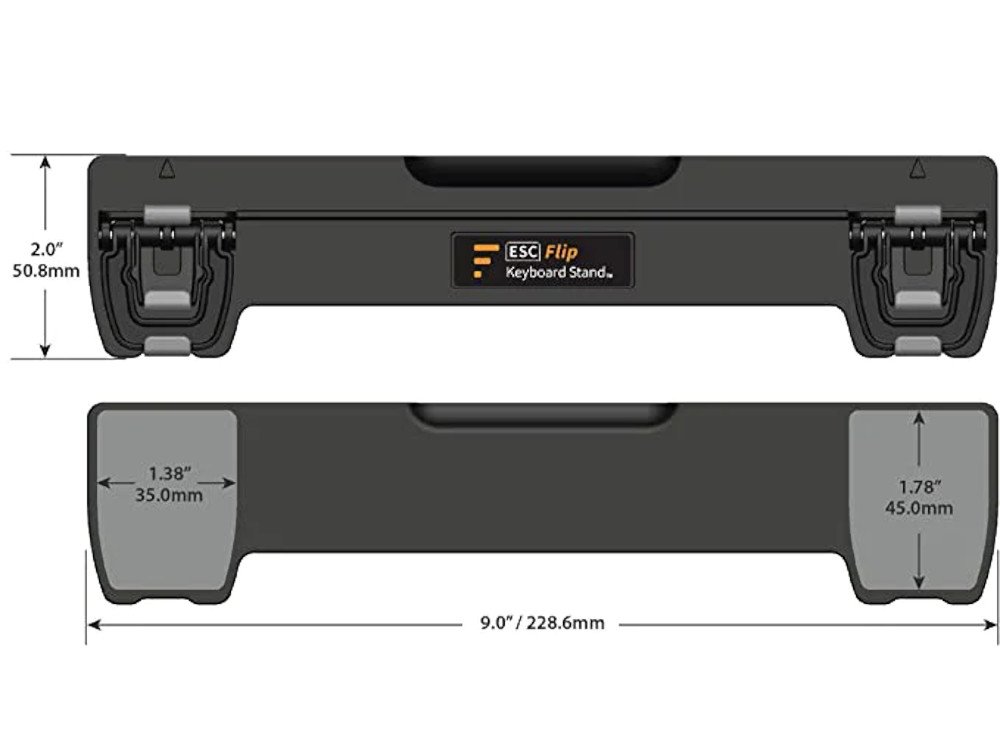 Flip adjustable keyboard riser