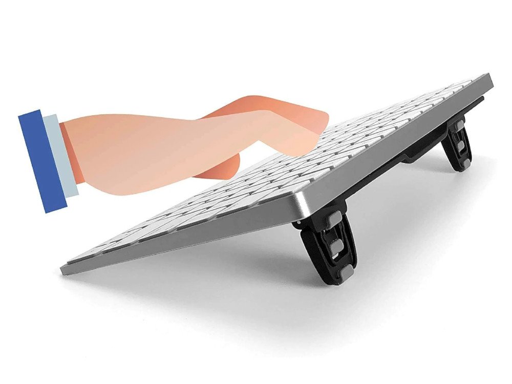 Flip adjustable keyboard riser