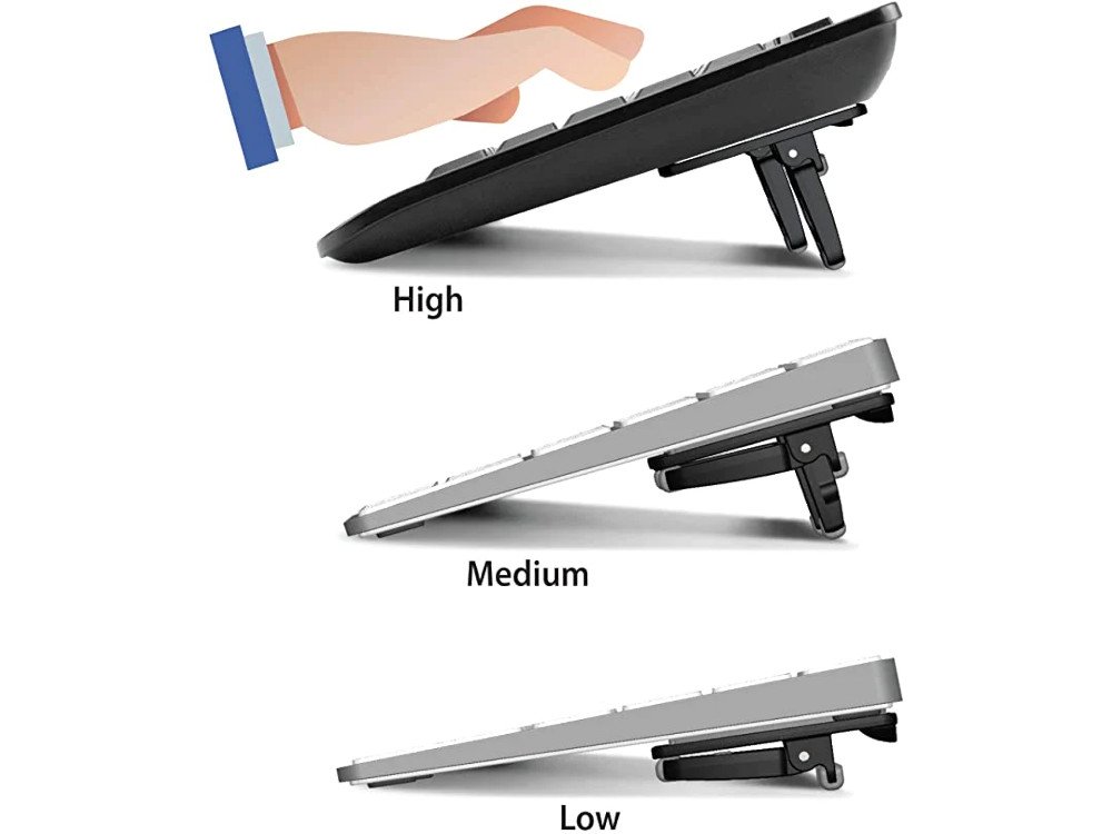 Flip adjustable keyboard riser
