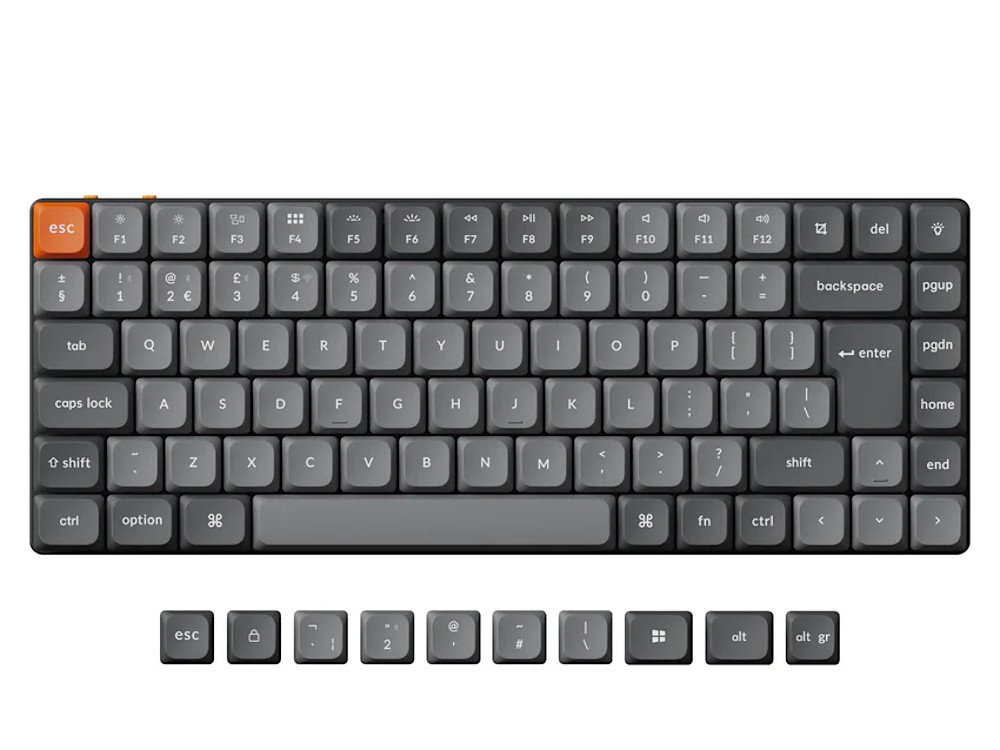K3 max RGB bluetooth 2 4GHz QMK aluminium ultra-slim keyboard UK large-1
