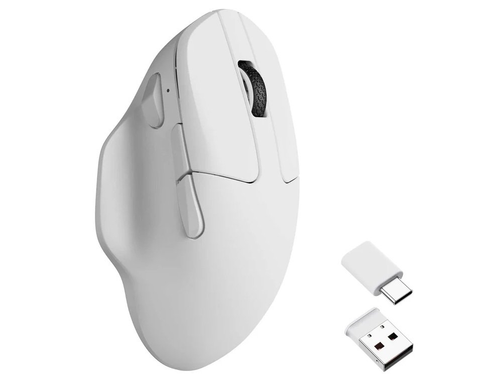 Keychron m7 ergonomic bluetooth 2.4g USB mouse white