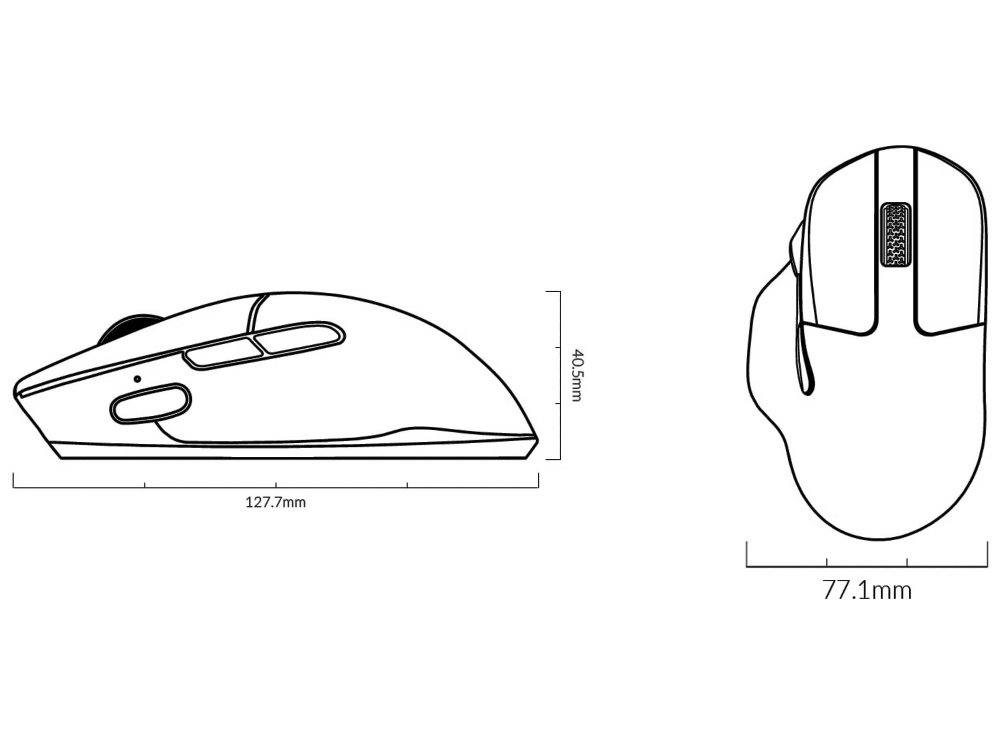Keychron m7 ergonomic bluetooth 2.4g USB mouse white