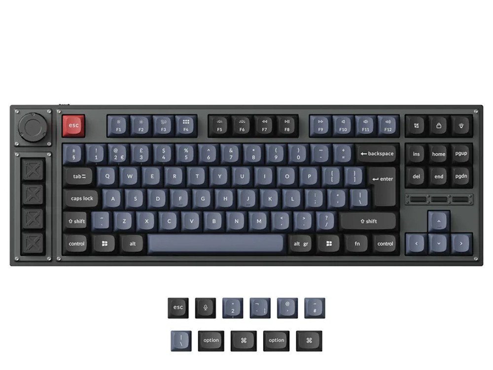 L3 lemonkey carbon black RGB aluminium knob keyboard UK large-1