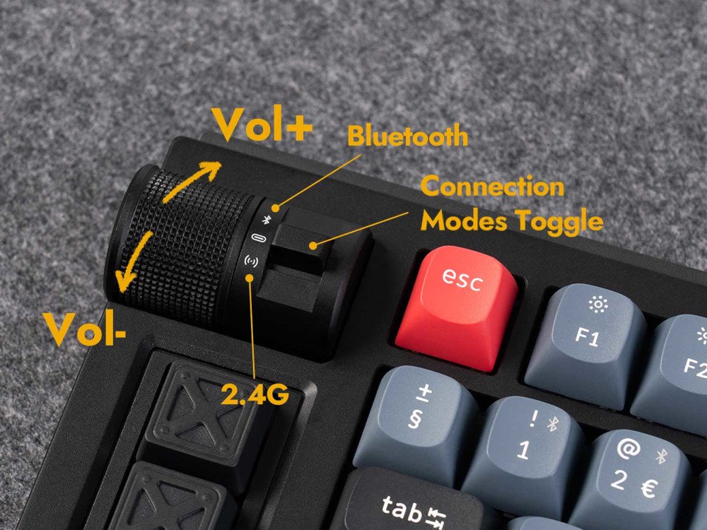 Lemokey l1 2.4g Bluetooth QMK RGB aluminium mac PC keyboard black UK
