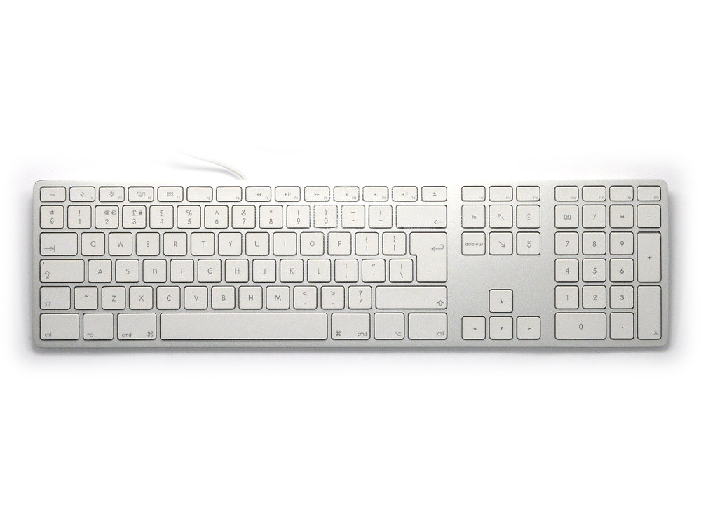 Matias aluminum wired mac keyboard UK large-1