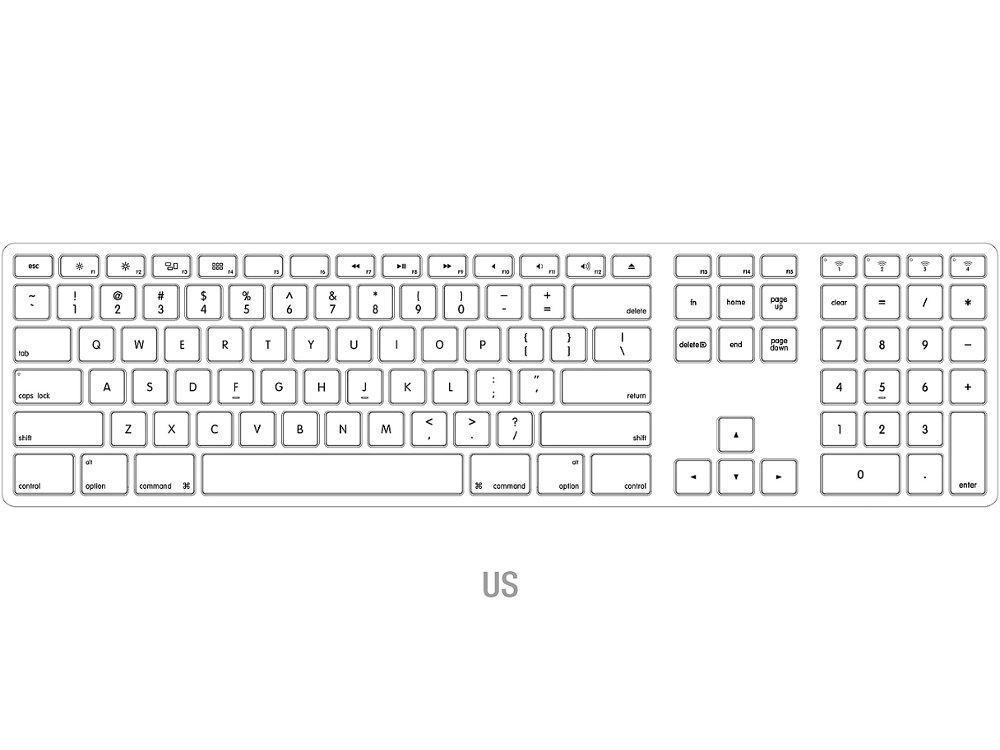 Matias wireless aluminum keyboard space gray