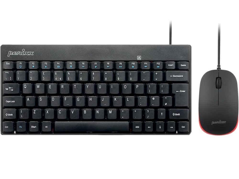 Periduo-212 Mini Keyboard and Mouse Desktop Set Black