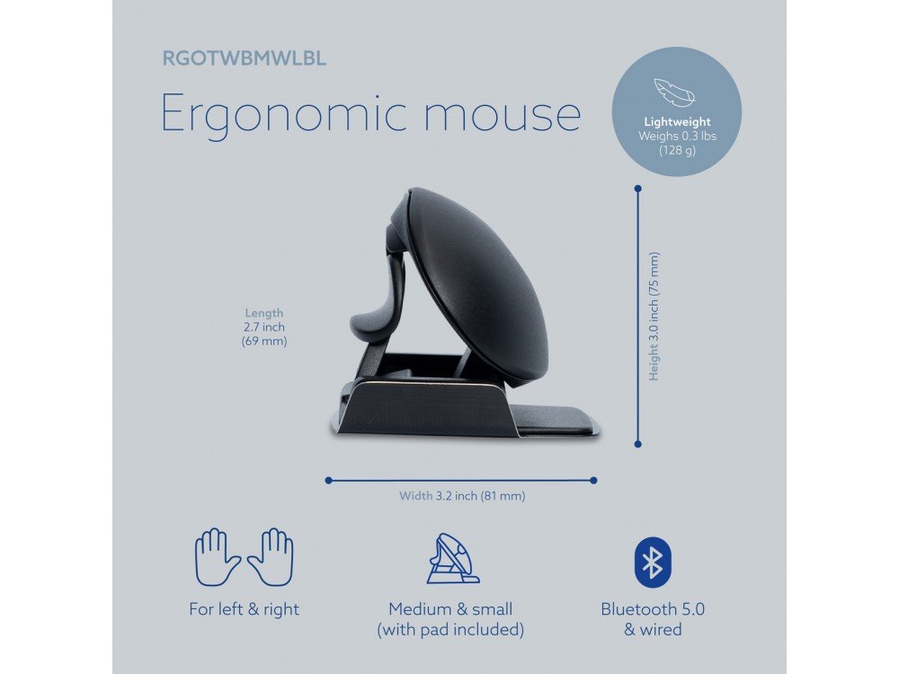 R-Go twister ergo bluetooth mouse