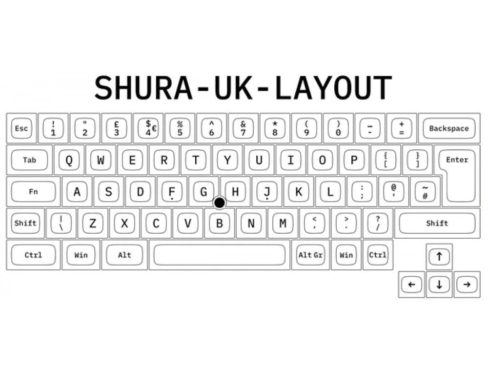 Shura 60 percent programmable trackpoint keyboard