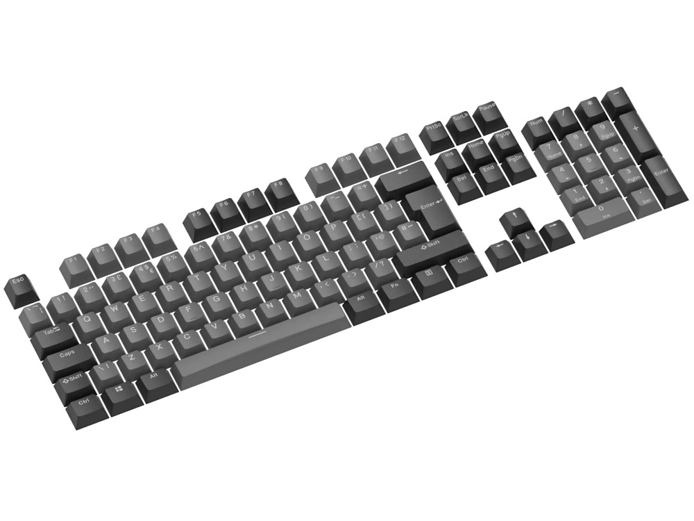 UK Durgod Space Gray Double Shot PBT 105 Keyset