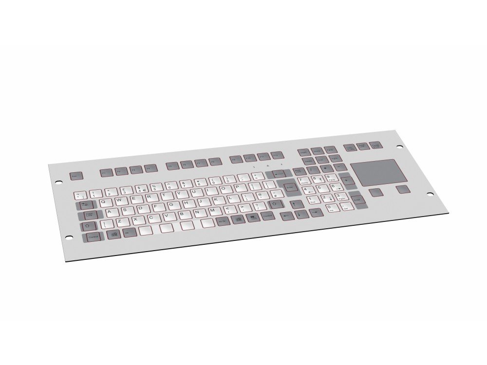 Tipro Standard layout Rack Mount Keyboard with integrated capacitive touchpad USB