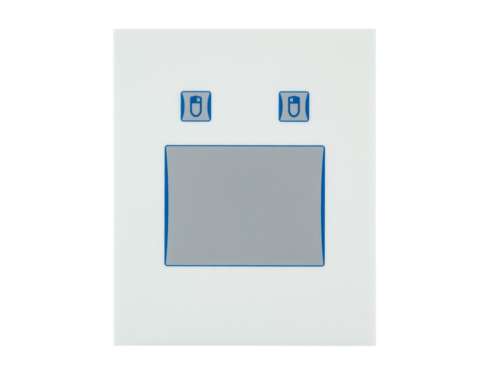 Touchpad front panel with threaded bolts