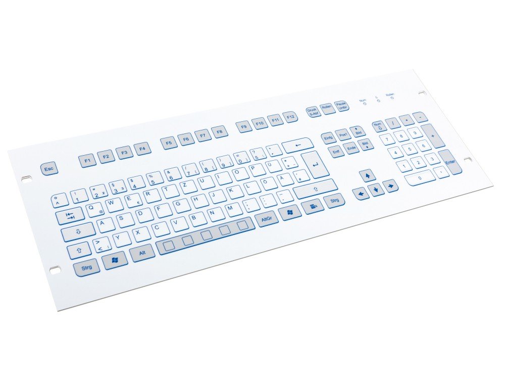 Industrial TKS Keyboard for 19" Rack Integration with 4 HU