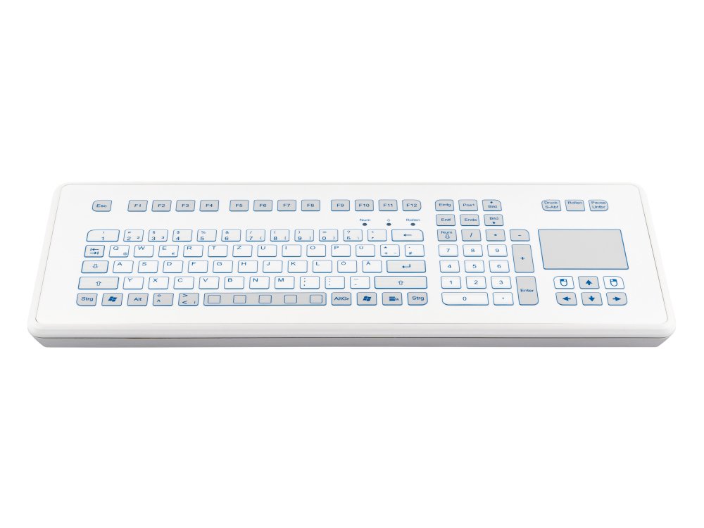 Industrial TKS Desktop Keyboard with Integrated Touchpad