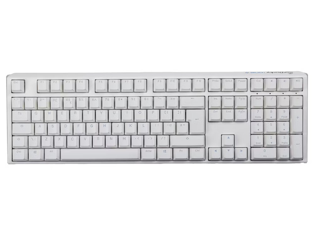 UK Ducky one 3 classic white RGB mechanical gaming keyboard large-1