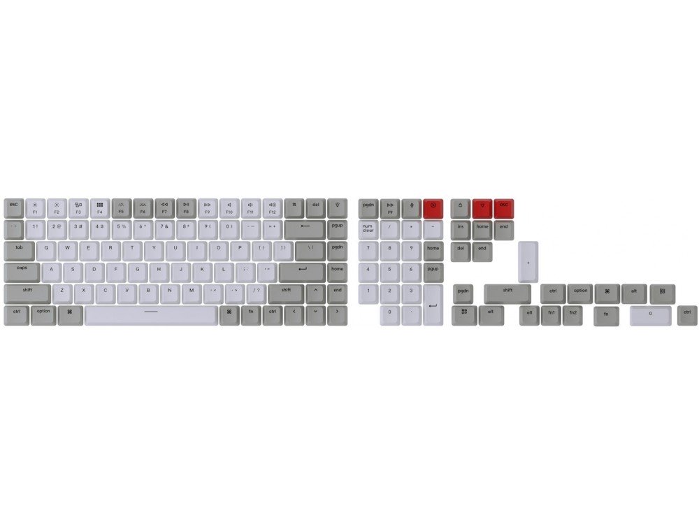 USA Keychron Full OEM Double Shot Keycap Set Light Grey