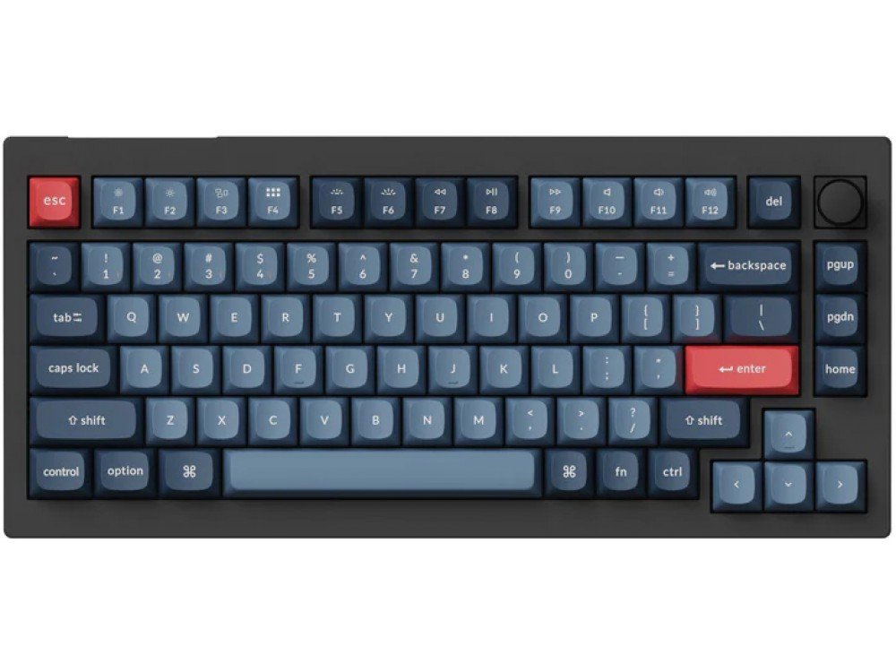 V1 max carbon black RGB QMK assembled keyboard large-1