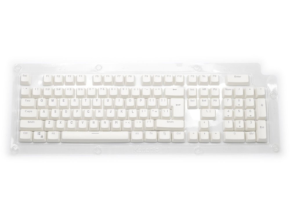 Double Shot Keyset White USA PC Full for Backlit Cherry MX Switches