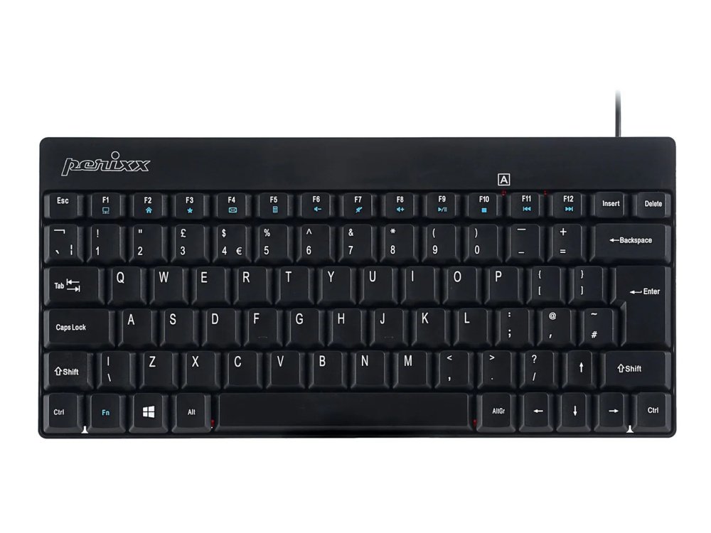 PERIBOARD-422 Wired Mini USB-C Keyboard with Low-profile Quiet Keys