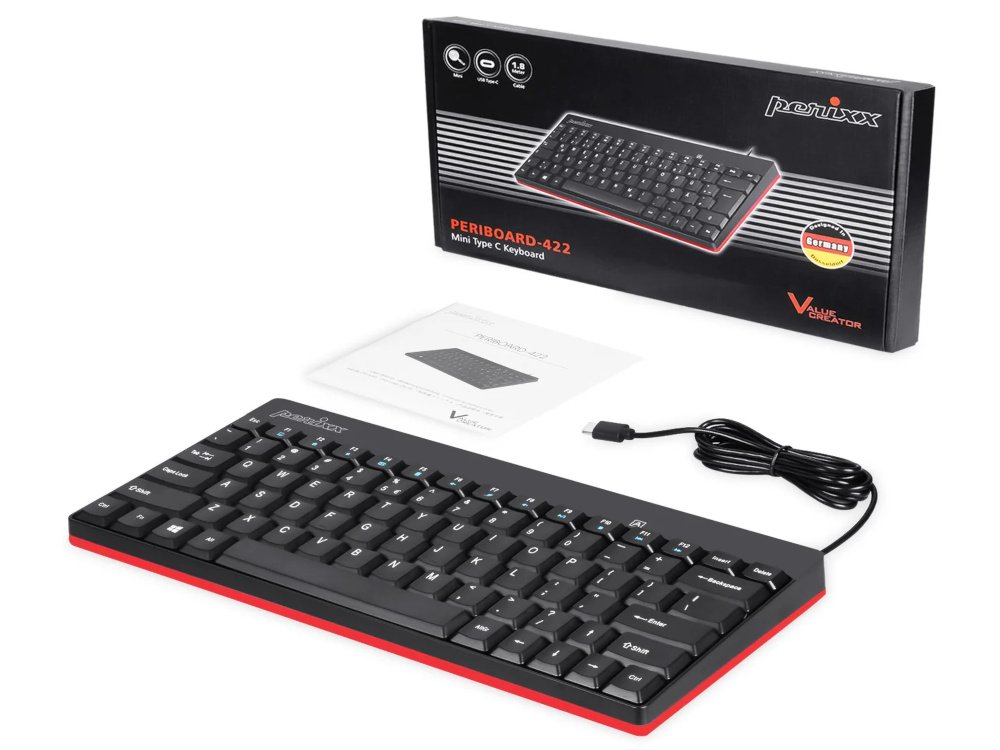 Wired mini quiet usb-c keyboard UK
