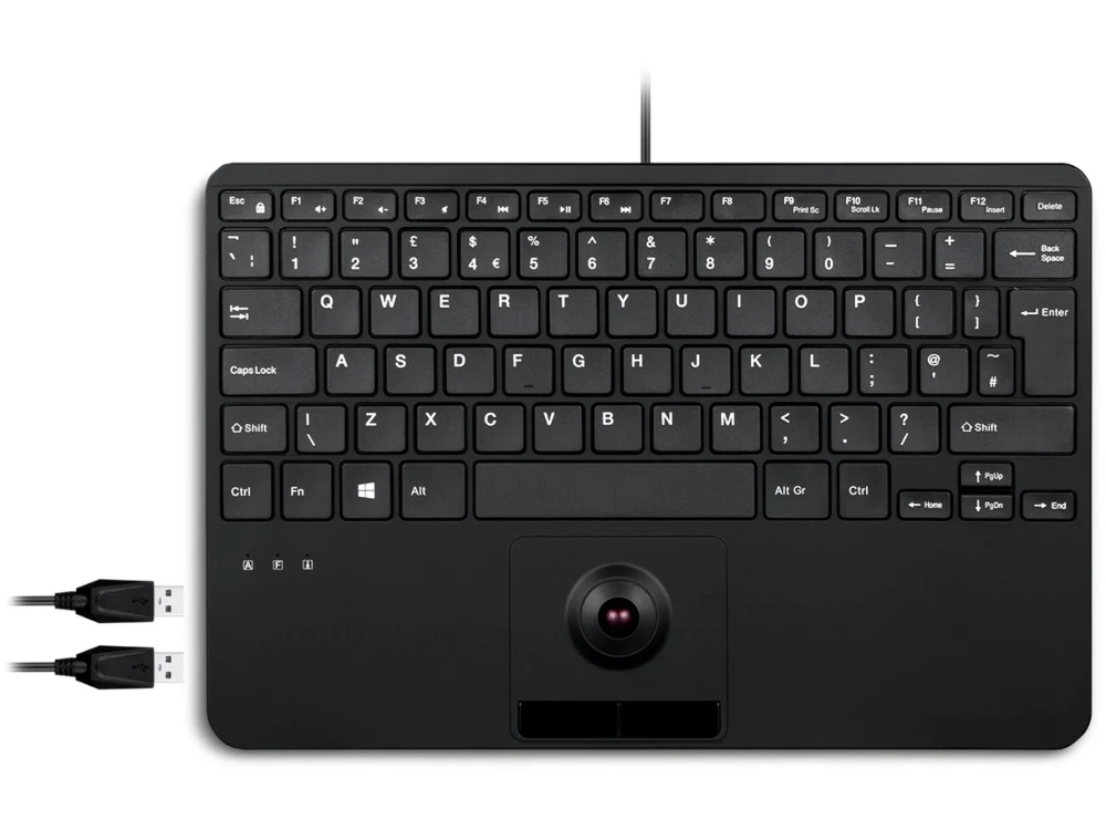 PERIBOARD-526H 02 periboard-526h wired mini USB hub keyboard with trackball