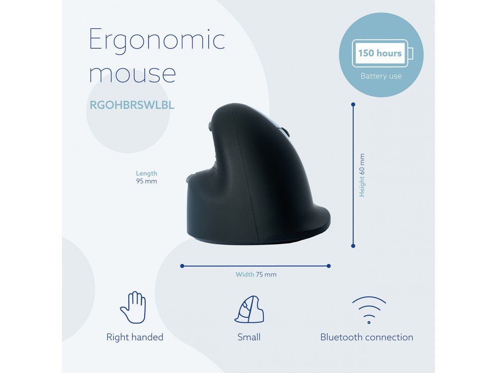 RGOHBRSWLBL 06 R-Go he ergo mouse small right bluetooth
