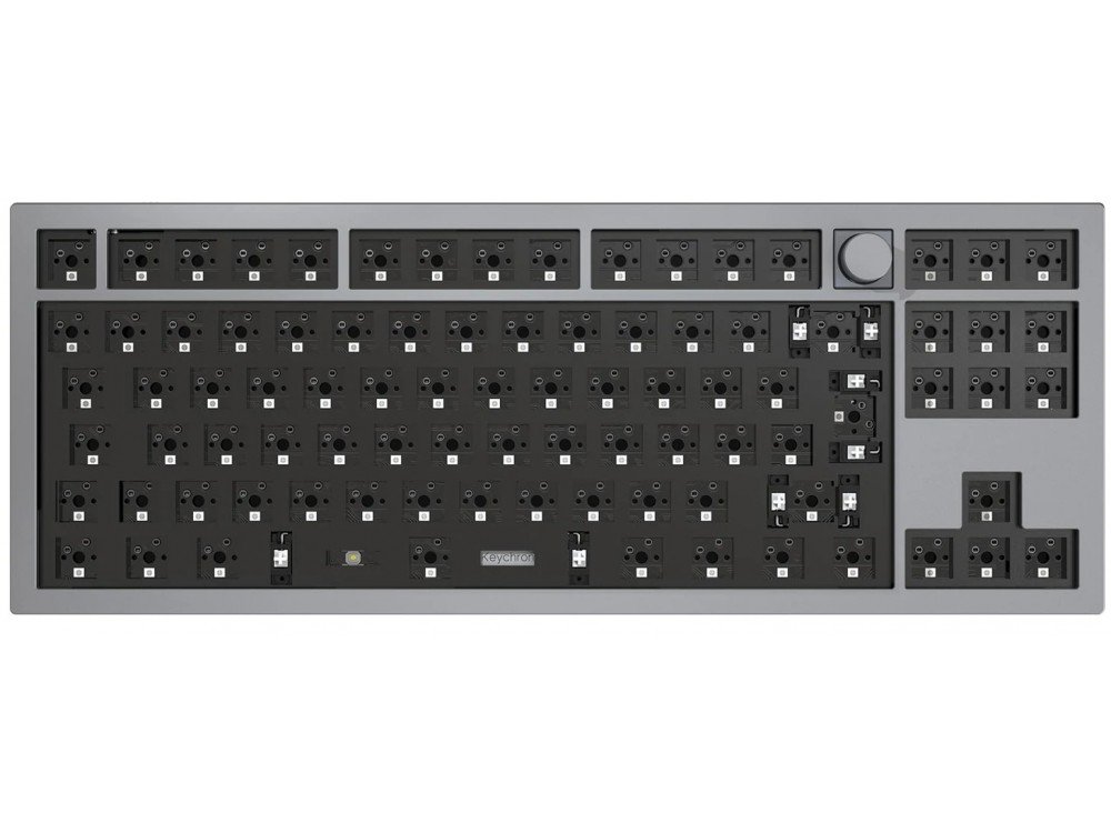 Keychron Q3 QMK RGB Aluminium Mac/PC Silver Grey Custom Keyboards with Knob