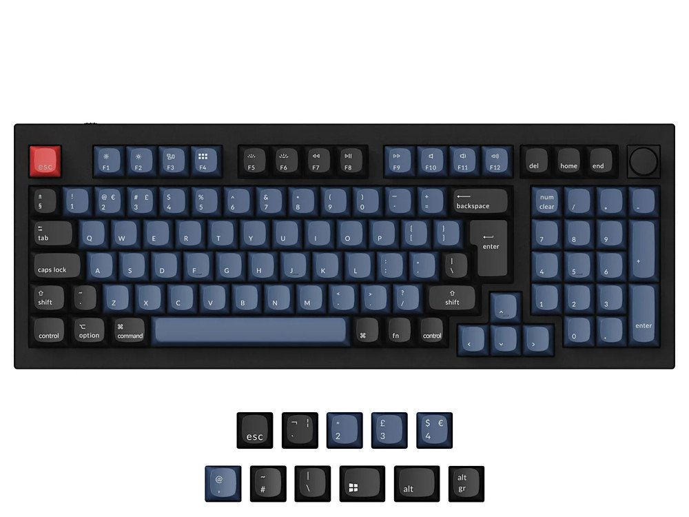 Keychron Q5 QMK RGB Aluminium Mac/PC Carbon Black Custom Keyboards with Knob