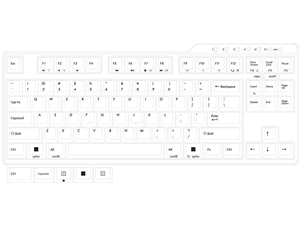 USA Filco Convertible 3 hakua Bluetooth Tenkeyless MX Soft Silent Linear Keyboard - Image 2