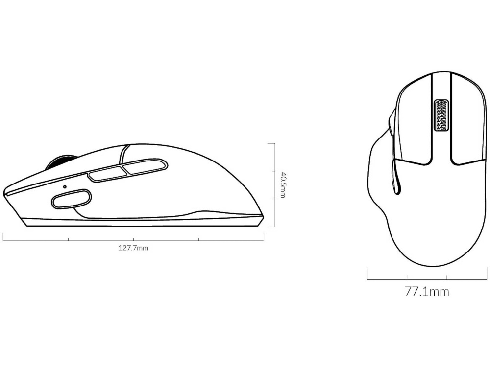 Keychron M7 8K Bluetooth 2.4G USB Mouse White - Image 3