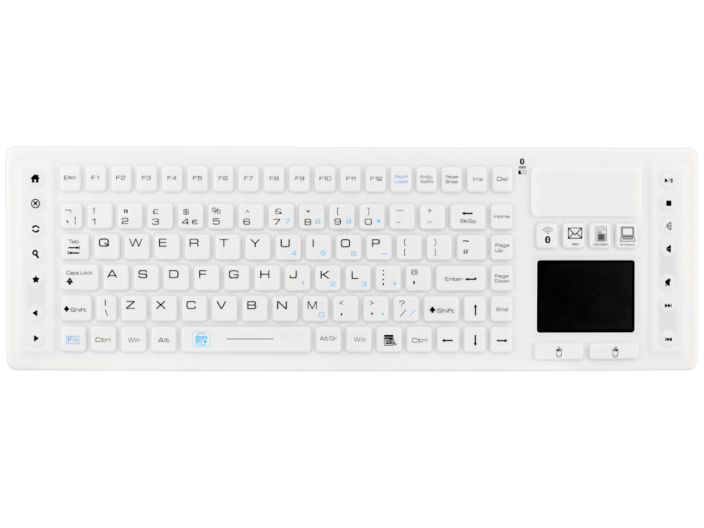 Easy Clean IP68 Medical Bluetooth TouchPad Keyboard